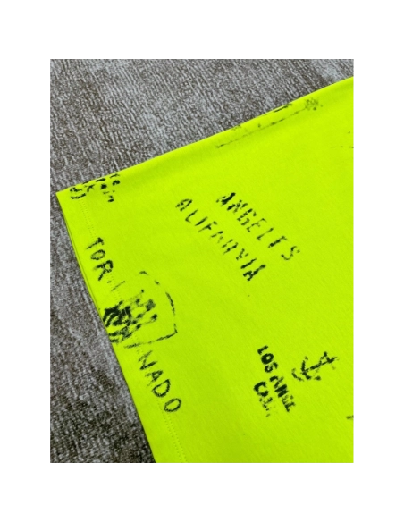 Amiri graffiti fluorescent green print short-sleeved rear printt T-shirt,Amiri T Shirt,Tshirt,APPAREL