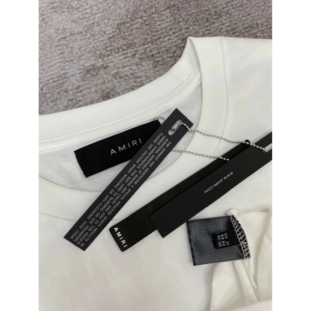 Amiri New big letter short-sleeved logo big letter black printt T-shirt,Amiri T Shirt,Tshirt,APPAREL
