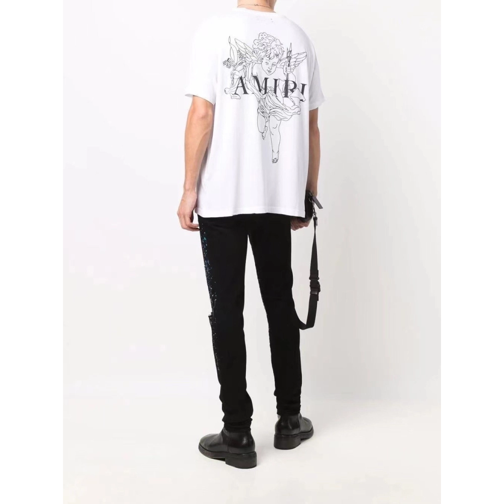 Amiri New correct version foam print T-shirt,Amiri T Shirt,Tshirt,APPAREL