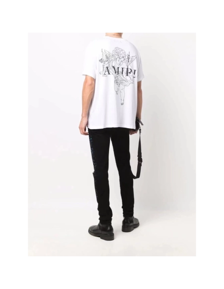 Amiri New correct version foam print T-shirt,Amiri T Shirt,Tshirt,APPAREL