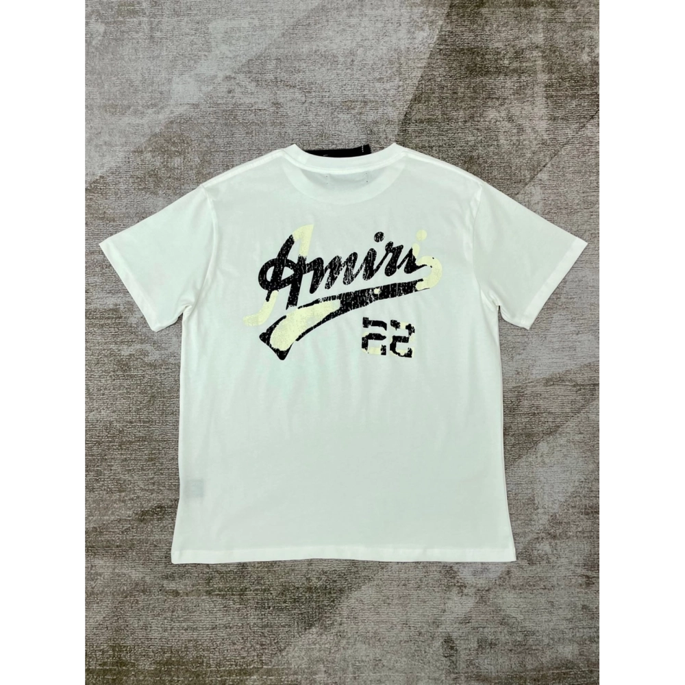 Amiri New Cracked Logo Printed Short-Sleeve T-shirt,Amiri T Shirt,Tshirt,APPAREL