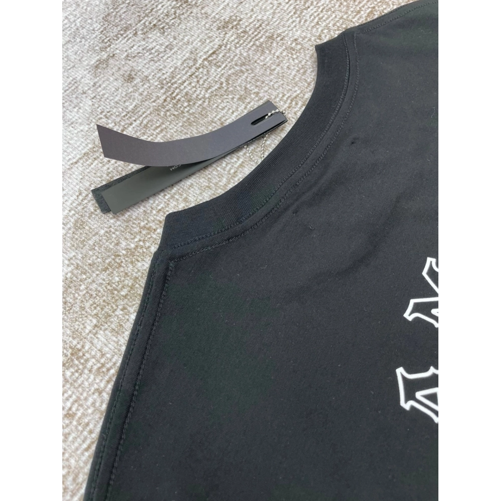 Amiri New joint short-sleeved rear joint ZIG printed print T-shirt,Amiri T Shirt,Tshirt,APPAREL