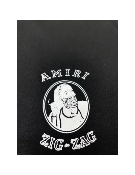 Amiri New joint short-sleeved rear joint ZIG printed print T-shirt,Amiri T Shirt,Tshirt,APPAREL