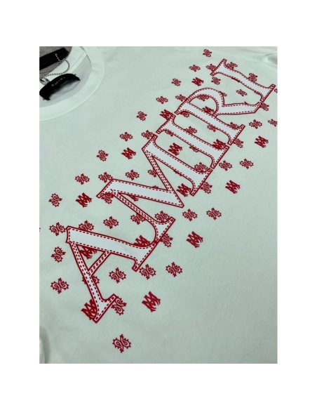 Amiri New Logo Letter Printed Short-Sleeve T-shirt,Amiri T Shirt,Tshirt,APPAREL