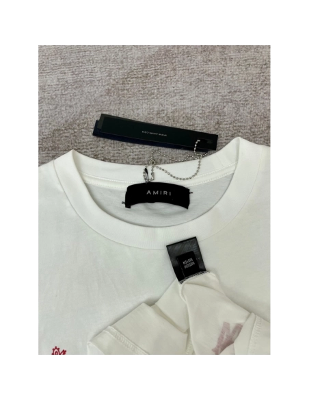 Amiri New Logo Letter Printed Short-Sleeve T-shirt,Amiri T Shirt,Tshirt,APPAREL