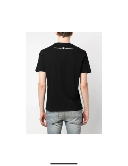 Amiri New print black letter short-sleeved rear wide small logo letter printt T-shirt,Amiri T Shirt,Tshirt,APPAREL