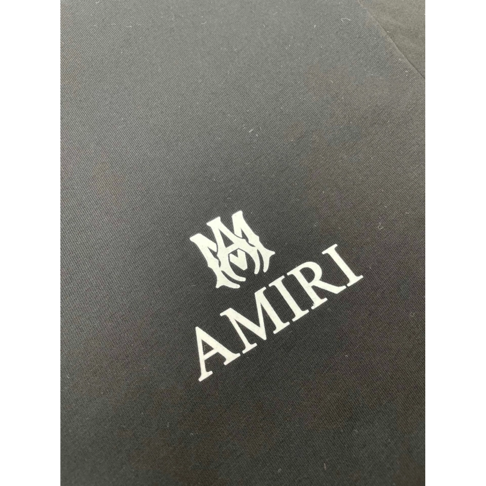 Amiri New print black letter short-sleeved rear wide small logo letter printt T-shirt,Amiri T Shirt,Tshirt,APPAREL