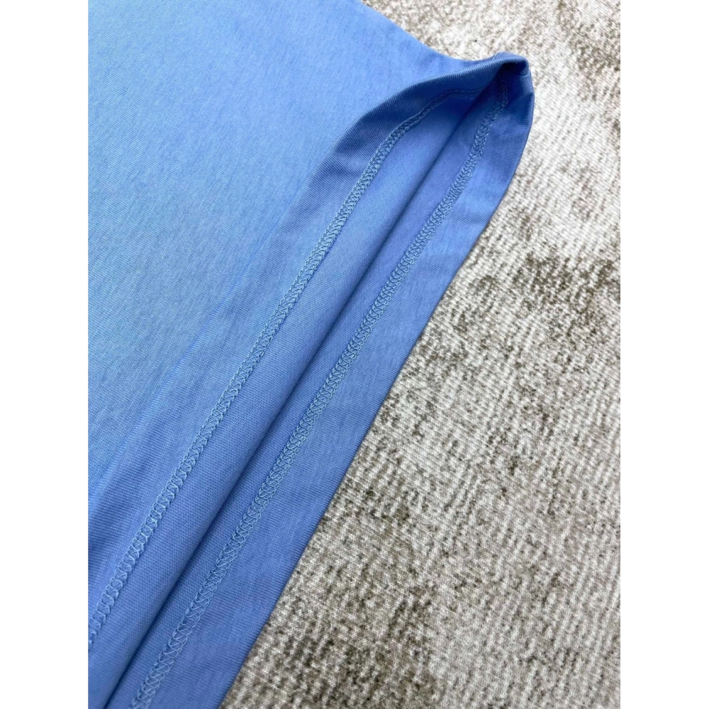 Amiri New print blue short-sleeved rear wide thick logo letter three-dimensional printt T-shirt,Amiri T Shirt,Tshirt,APPAREL