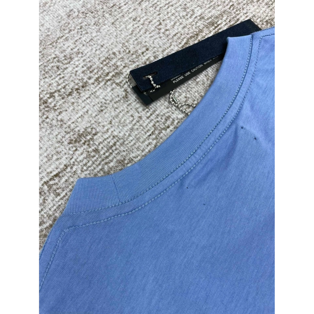 Amiri New print blue short-sleeved rear wide thick logo letter three-dimensional printt T-shirt,Amiri T Shirt,Tshirt,APPAREL