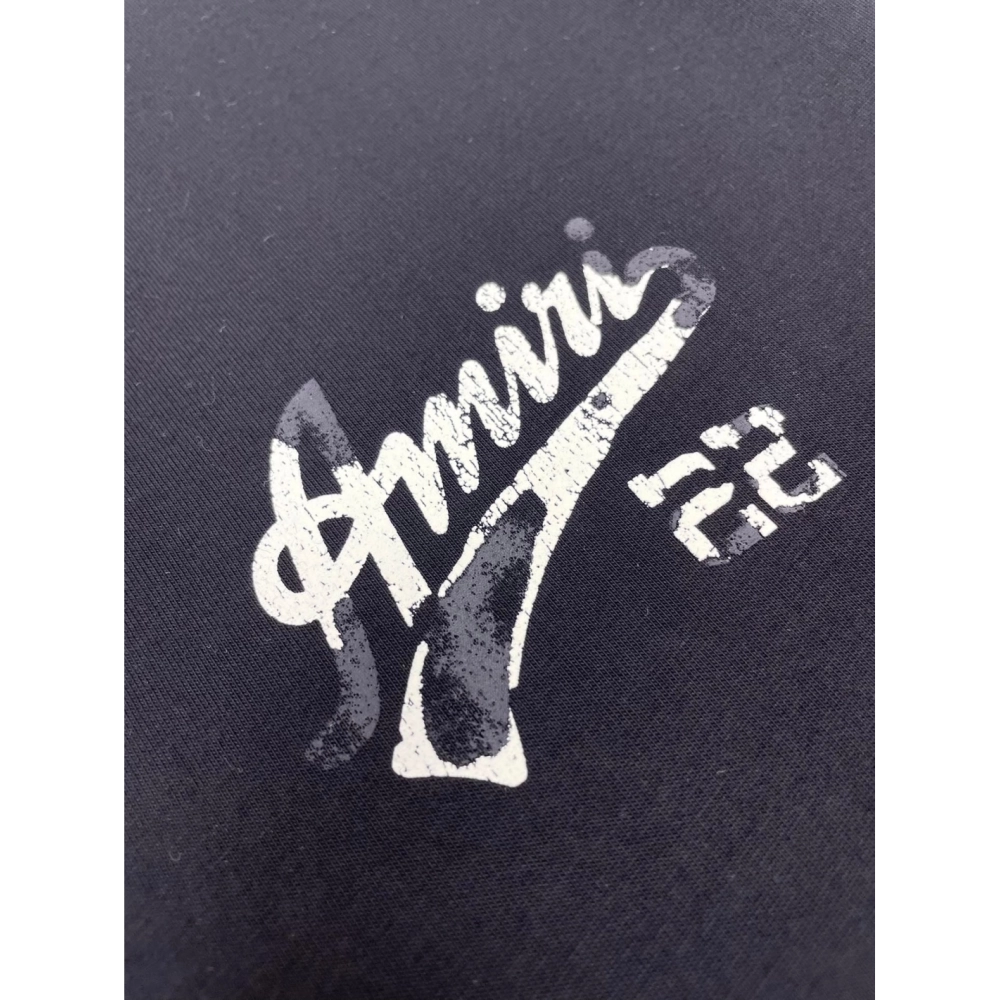 Amiri New print silk crack letter short-sleeved wide logo silk crack feeling print T-shirt,Amiri T Shirt,Tshirt,APPAREL