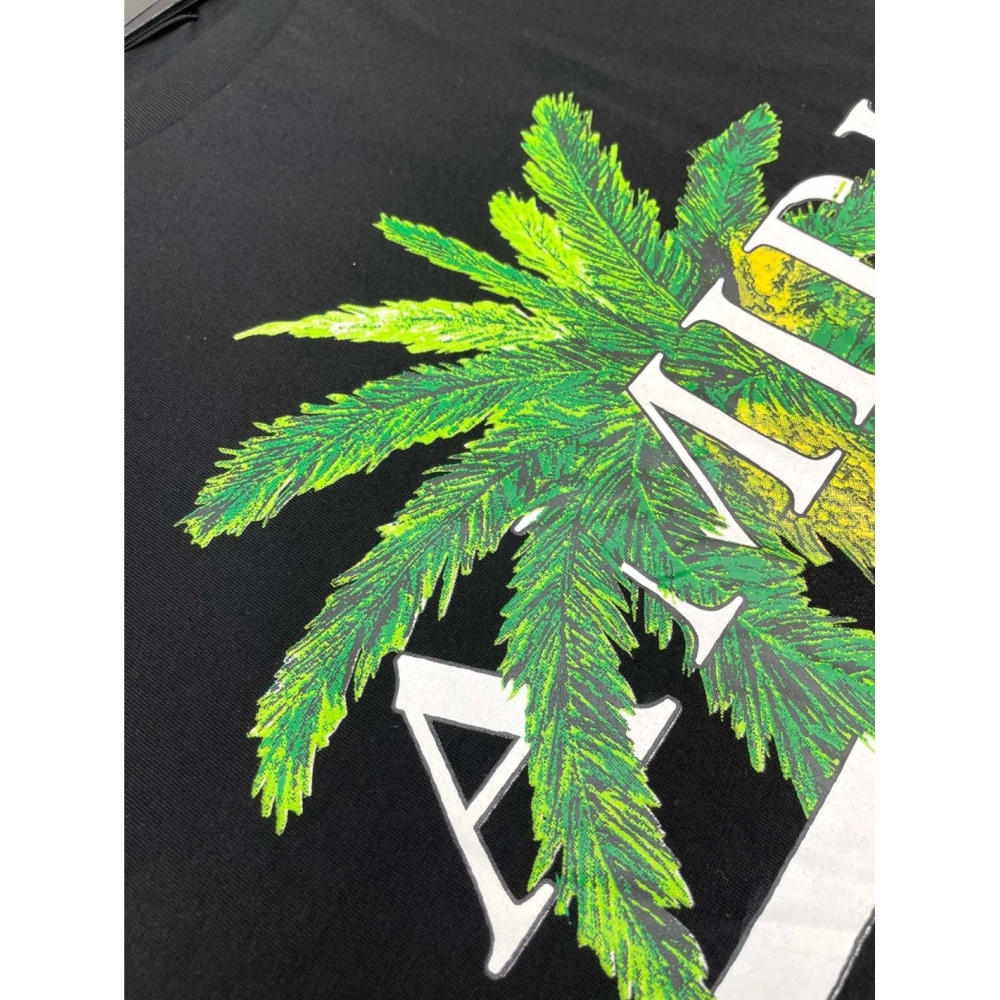Amiri New print coconut tree short-sleeved wide logo coconut tree digital printt T-shirt,Amiri T Shirt,Tshirt,APPAREL
