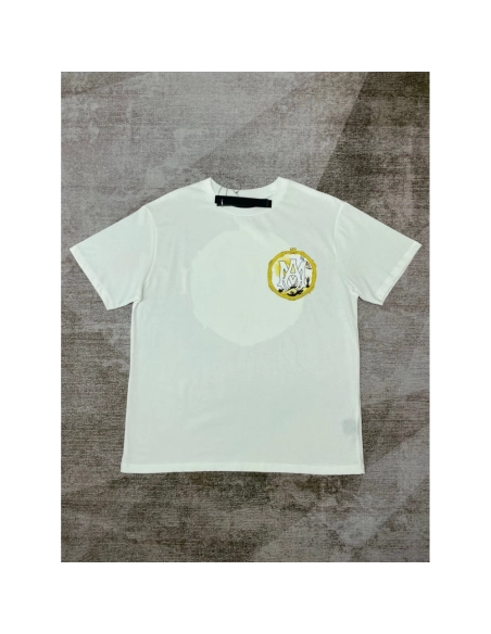 Amiri New print sun black short-sleeved wide AM letter rear sun print T-shirt,Amiri T Shirt,Tshirt,APPAREL