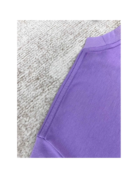 Amiri New print purple short-sleeved rear wide logo letter printt T-shirt,Amiri T Shirt,Tshirt,APPAREL