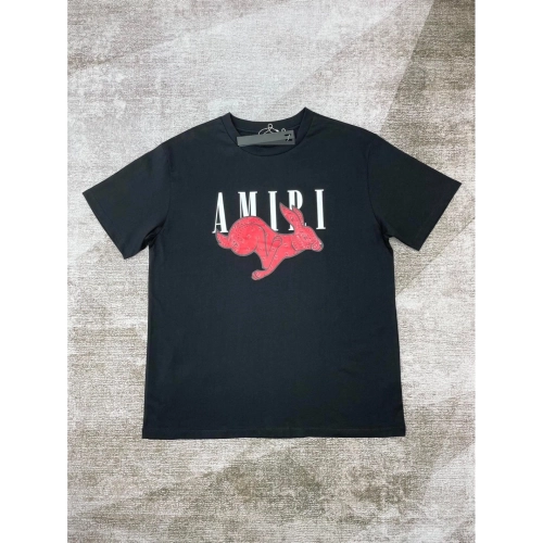 Amiri New print red rabbit short-sleeved wide logo red cashew flower rabbit printt T-shirt,Amiri T Shirt,Tshirt,APPAREL