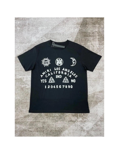 Amiri New print white letter foam short-sleeved wide white foam letter printt T-shirt,Amiri T Shirt,Tshirt,APPAREL
