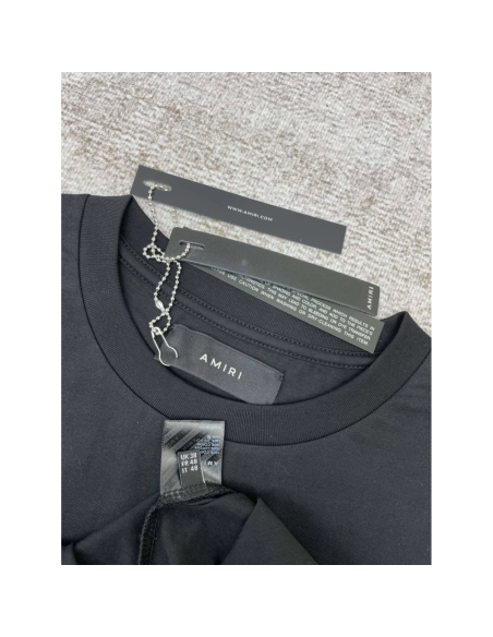 Amiri New print white letter foam short-sleeved wide white foam letter printt T-shirt,Amiri T Shirt,Tshirt,APPAREL