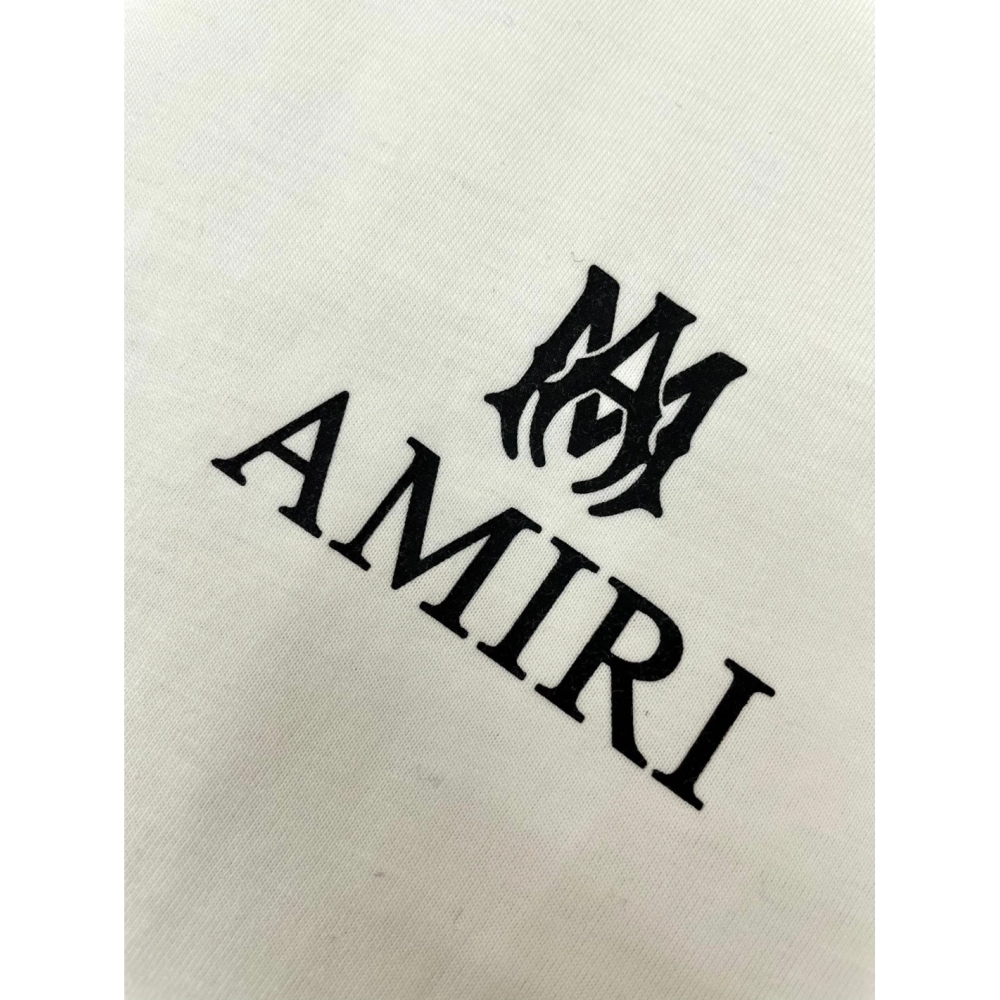 Amiri New print white short-sleeved rear wide small logo letter printt T-shirt,Amiri T Shirt,Tshirt,APPAREL