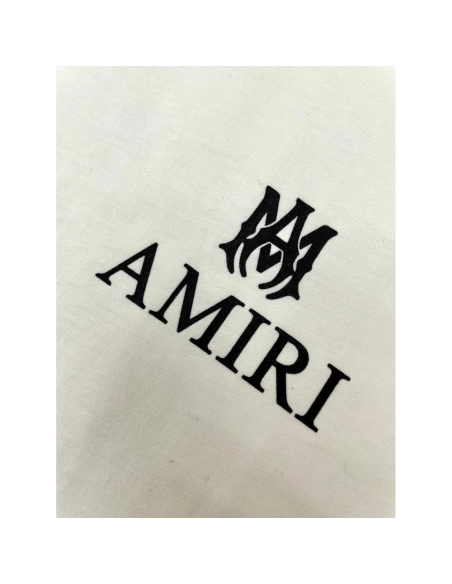 Amiri New print white short-sleeved rear wide small logo letter printt T-shirt,Amiri T Shirt,Tshirt,APPAREL