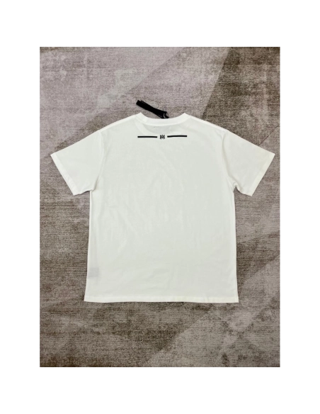 Amiri New print white short-sleeved rear wide small logo letter printt T-shirt,Amiri T Shirt,Tshirt,APPAREL