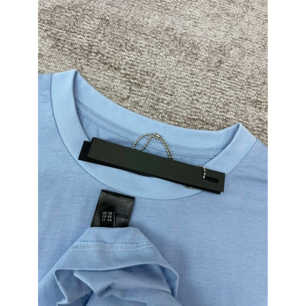 Amiri New print yellow foam short-sleeved wide golden yellow foam letter printt T-shirt,Amiri T Shirt,Tshirt,APPAREL