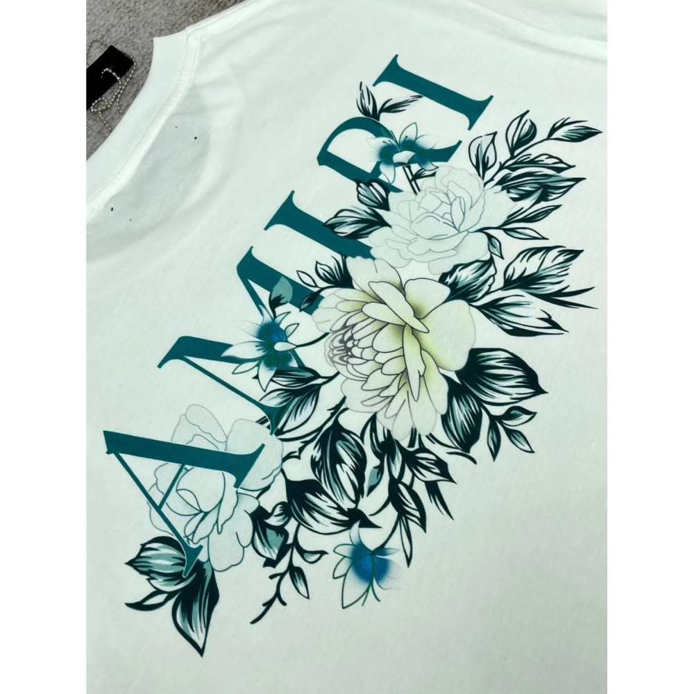Amiri New Rose Printed Short-Sleeve T-shirt,Amiri T Shirt,Tshirt,APPAREL