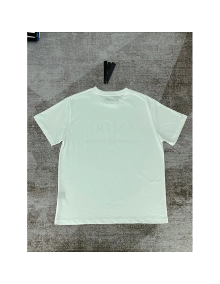 Amiri New short-sleeved AM letter logo print T-shirt,Amiri T Shirt,Tshirt,APPAREL