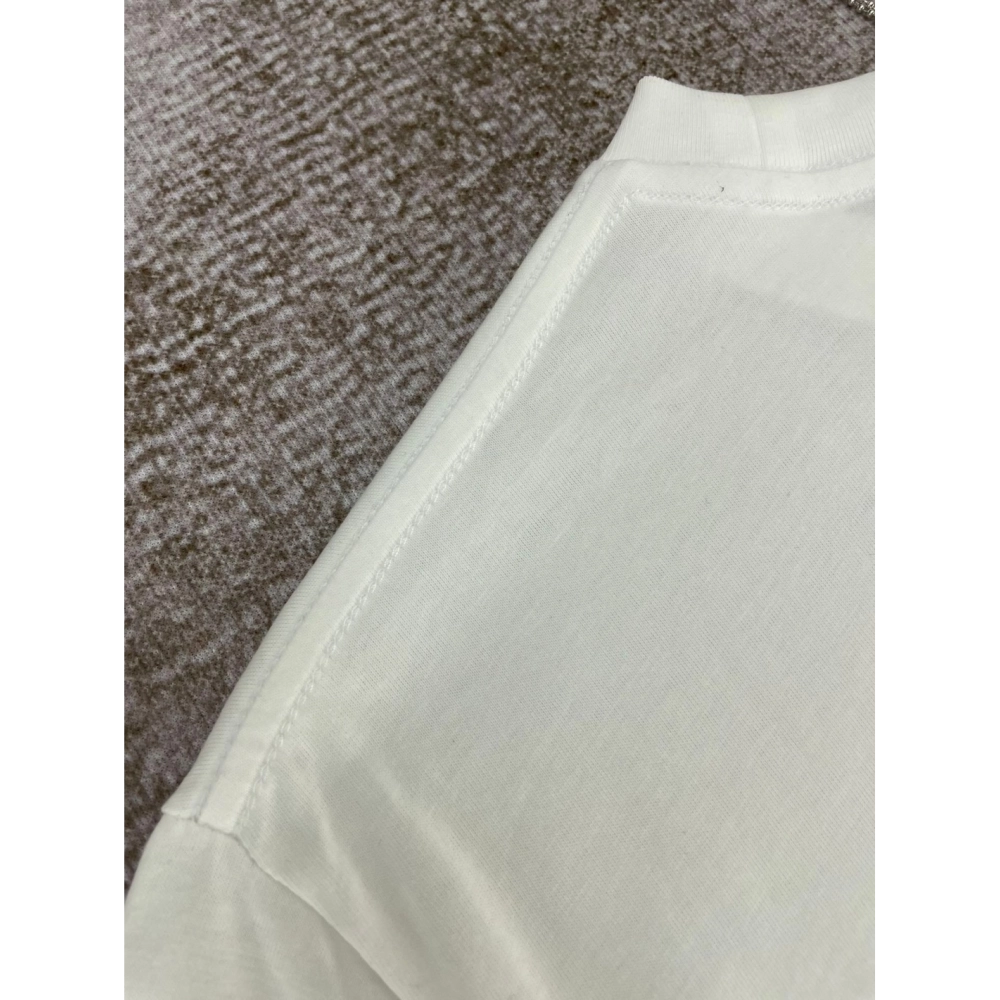 Amiri New short-sleeved AM letter logo print T-shirt,Amiri T Shirt,Tshirt,APPAREL
