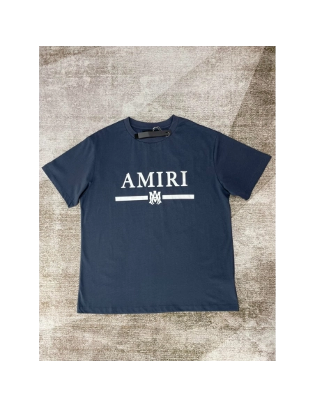 Amiri New short-sleeved AM letter logo print T-shirt,Amiri T Shirt,Tshirt,APPAREL