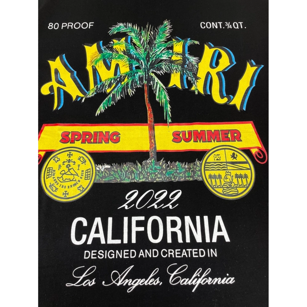Amiri New short-sleeved coconut tree digital direct spray print T-shirt,Amiri T Shirt,Tshirt,APPAREL
