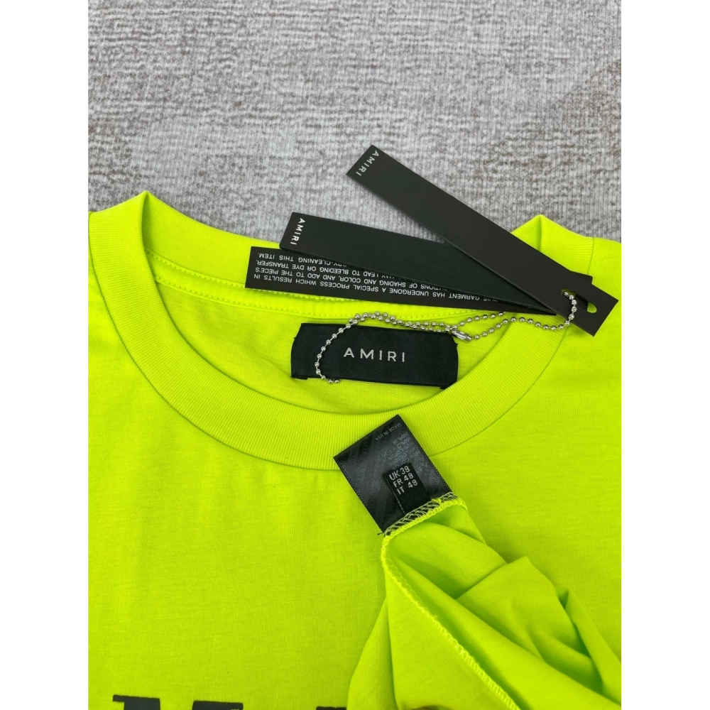 Amiri New short-sleeved letter thick board three-dimensional sense paste printt T-shirt,Amiri T Shirt,Tshirt,APPAREL