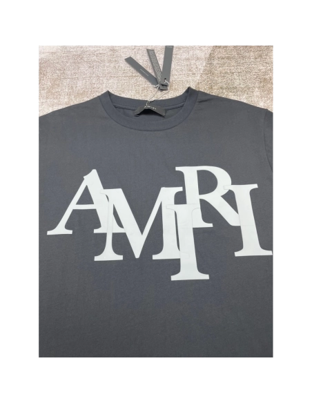 Amiri New short-sleeved New wash water mark tag T-shirt,Amiri T Shirt,Tshirt,APPAREL