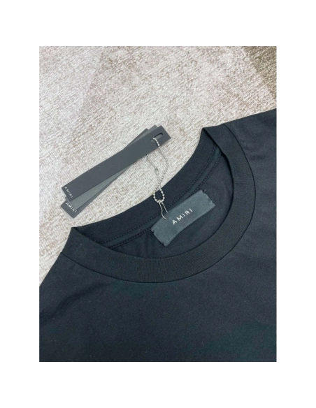 Amiri New short-sleeved New wash water mark tag T-shirt,Amiri T Shirt,Tshirt,APPAREL