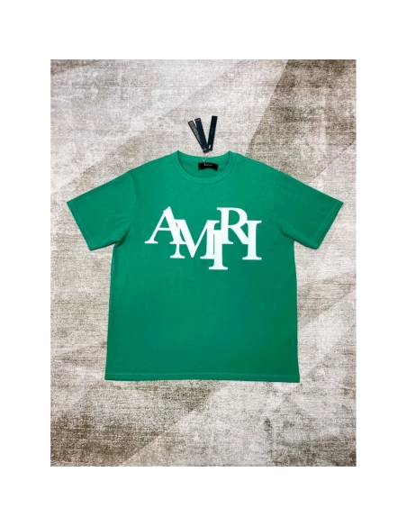 Amiri New short-sleeved New wash water mark tag T-shirt,Amiri T Shirt,Tshirt,APPAREL