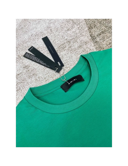 Amiri New short-sleeved New wash water mark tag T-shirt,Amiri T Shirt,Tshirt,APPAREL
