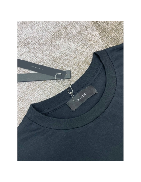 Amiri New short-sleeved New wash water mark tag T-shirt,Amiri T Shirt,Tshirt,APPAREL