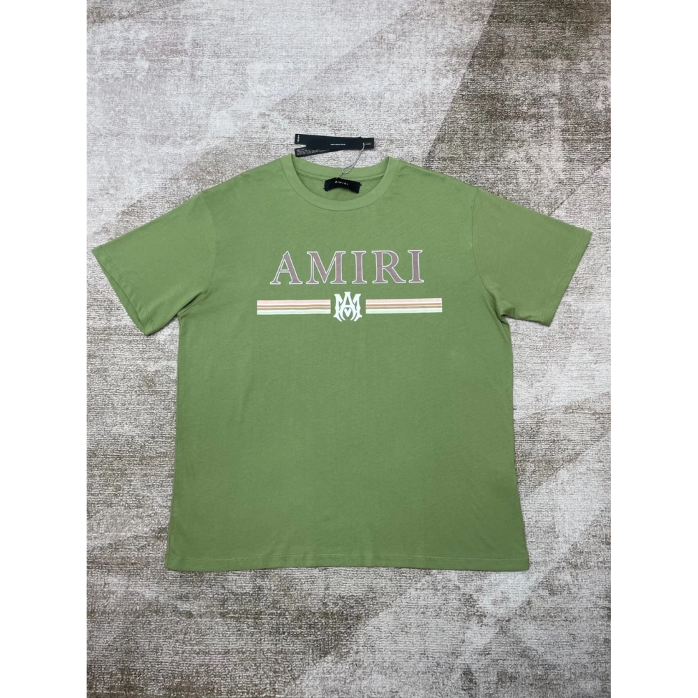 Amiri New short-sleeved New wash water mark tag T-shirt,Amiri T Shirt,Tshirt,APPAREL