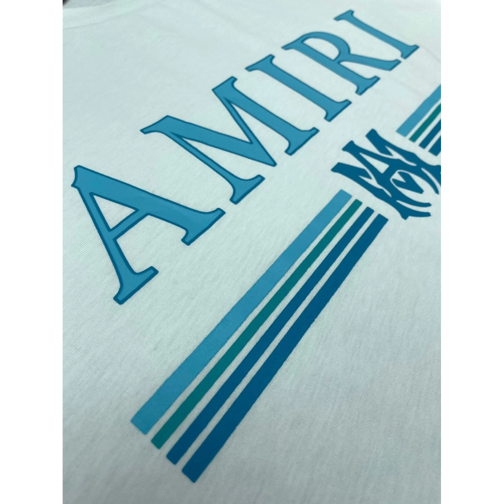 Amiri New short-sleeved New wash water mark tag T-shirt,Amiri T Shirt,Tshirt,APPAREL