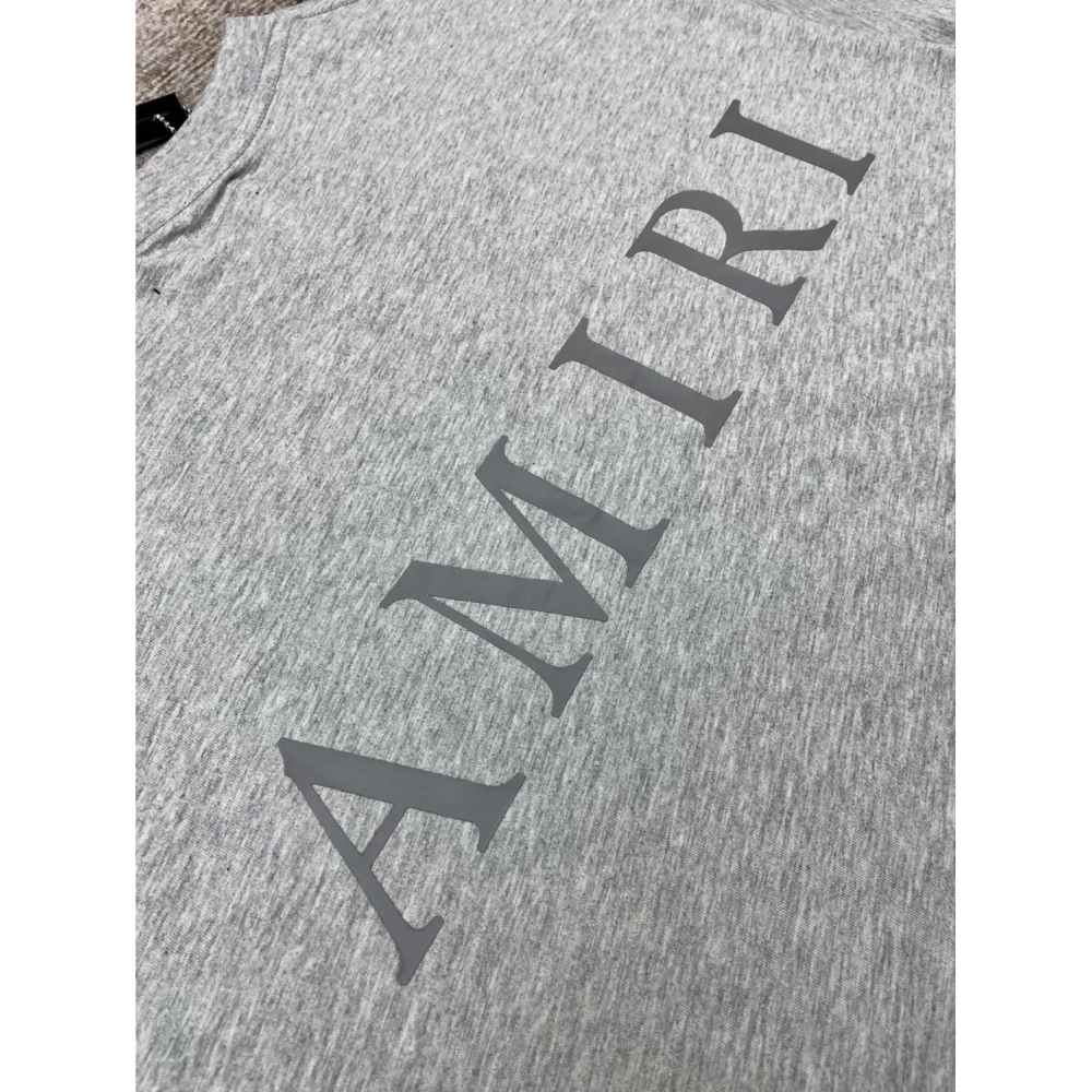 Amiri New short-sleeved New wash water mark tag T-shirt,Amiri T Shirt,Tshirt,APPAREL