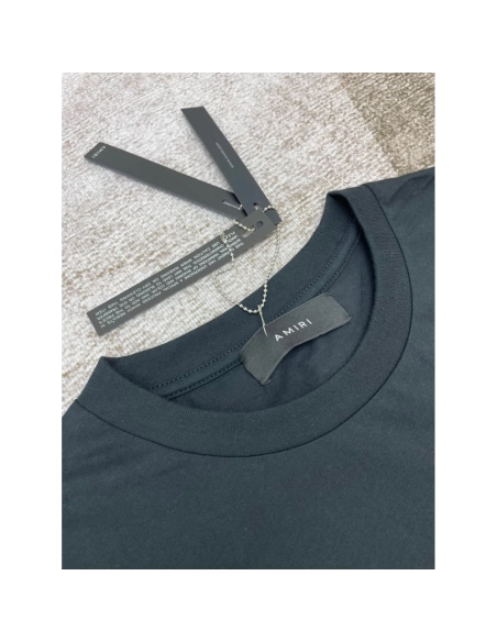 Amiri New short-sleeved New wash water mark tag T-shirt,Amiri T Shirt,Tshirt,APPAREL