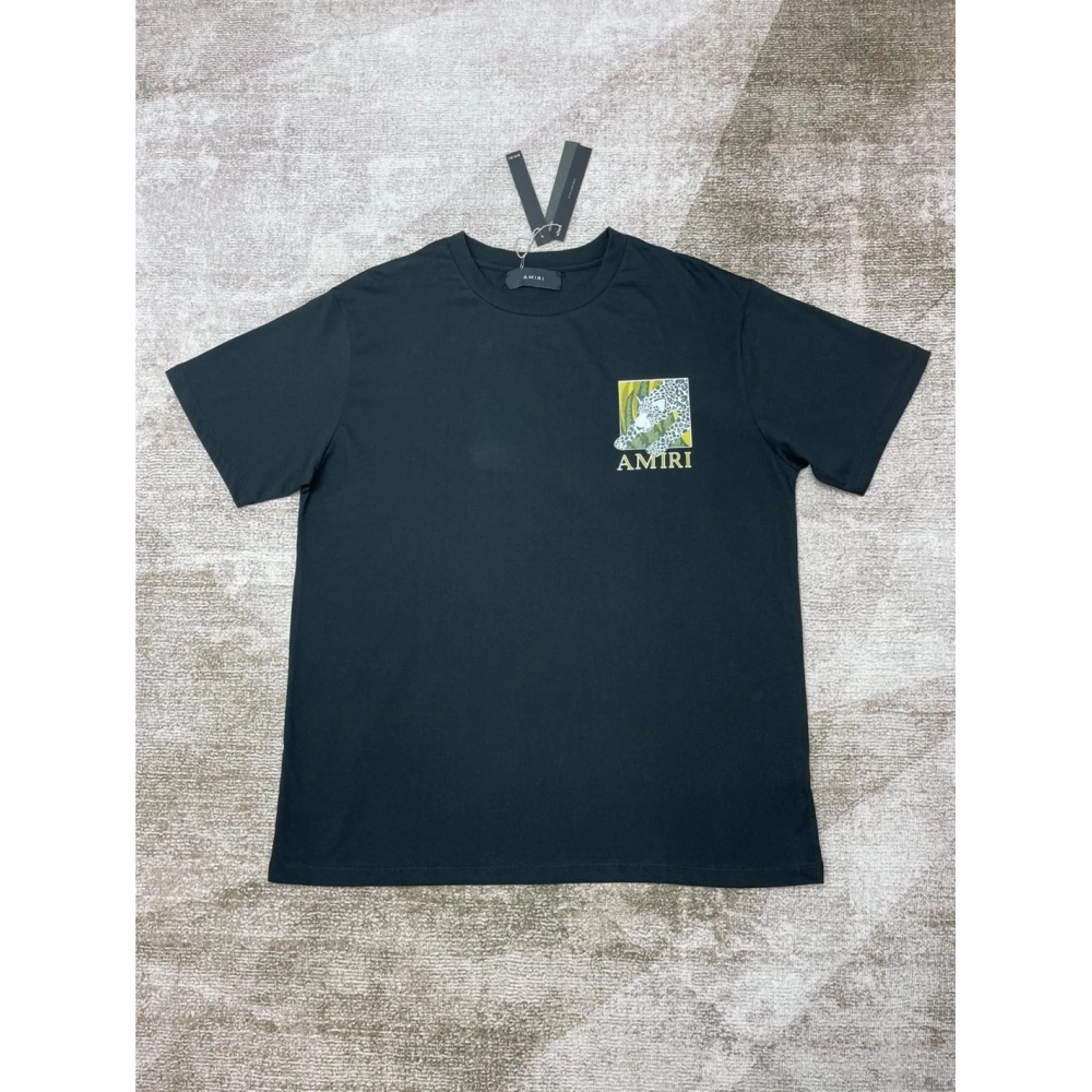Amiri New short-sleeved New wash water mark tag T-shirt,Amiri T Shirt,Tshirt,APPAREL