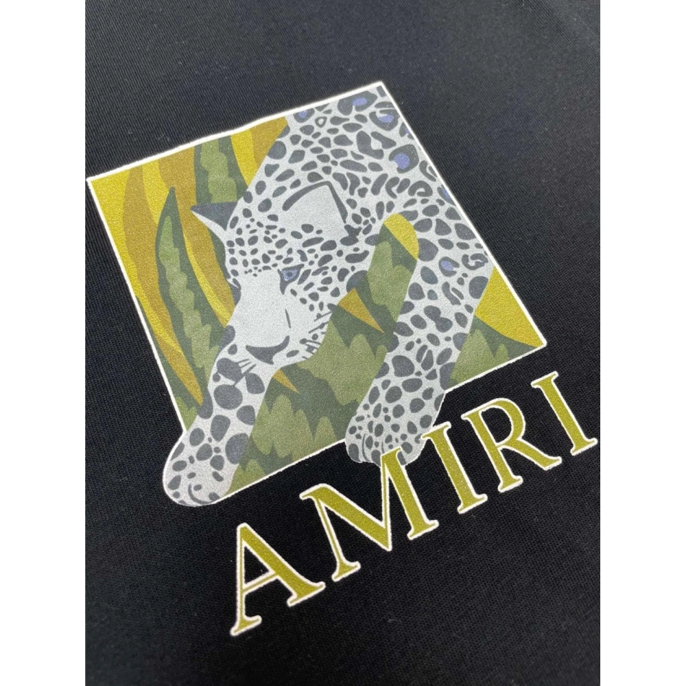 Amiri New short-sleeved New wash water mark tag T-shirt,Amiri T Shirt,Tshirt,APPAREL