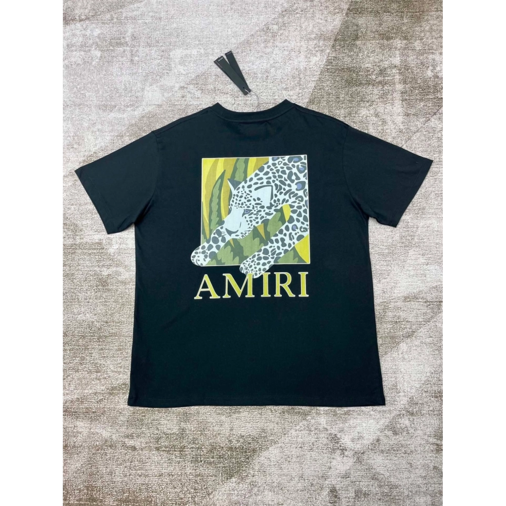 Amiri New short-sleeved New wash water mark tag T-shirt,Amiri T Shirt,Tshirt,APPAREL