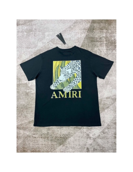 Amiri New short-sleeved New wash water mark tag T-shirt,Amiri T Shirt,Tshirt,APPAREL
