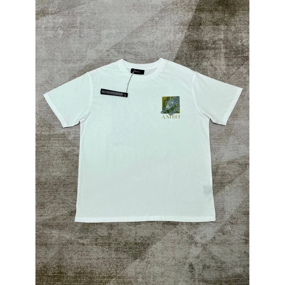 Amiri New short-sleeved New wash water mark tag T-shirt,Amiri T Shirt,Tshirt,APPAREL