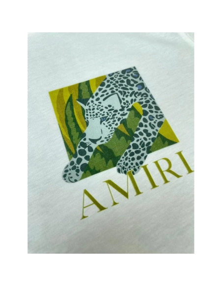 Amiri New short-sleeved New wash water mark tag T-shirt,Amiri T Shirt,Tshirt,APPAREL