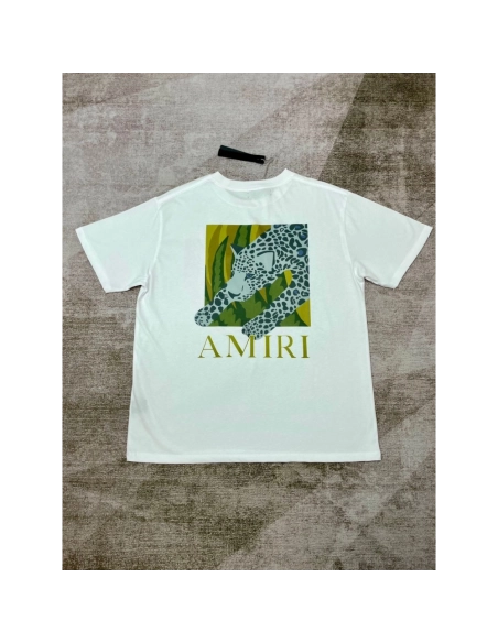 Amiri New short-sleeved New wash water mark tag T-shirt,Amiri T Shirt,Tshirt,APPAREL