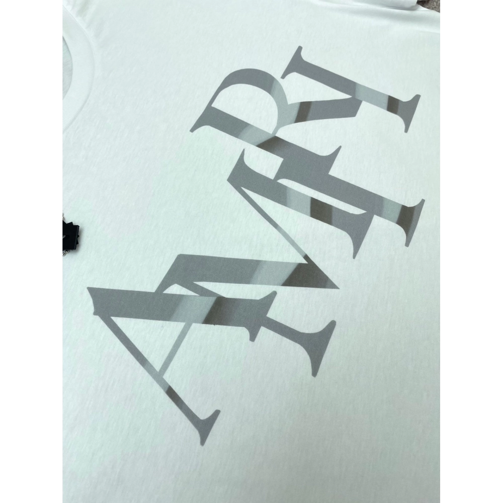 Amiri New short-sleeved New wash water mark tag T-shirt,Amiri T Shirt,Tshirt,APPAREL