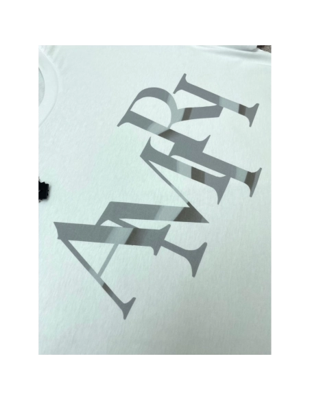 Amiri New short-sleeved New wash water mark tag T-shirt,Amiri T Shirt,Tshirt,APPAREL