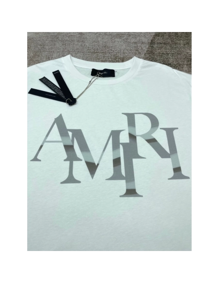 Amiri New short-sleeved New wash water mark tag T-shirt,Amiri T Shirt,Tshirt,APPAREL