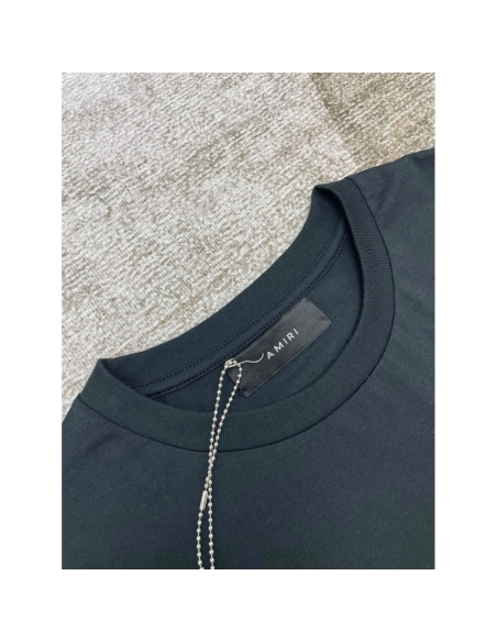 Amiri New short-sleeved New wash water mark tag T-shirt,Amiri T Shirt,Tshirt,APPAREL